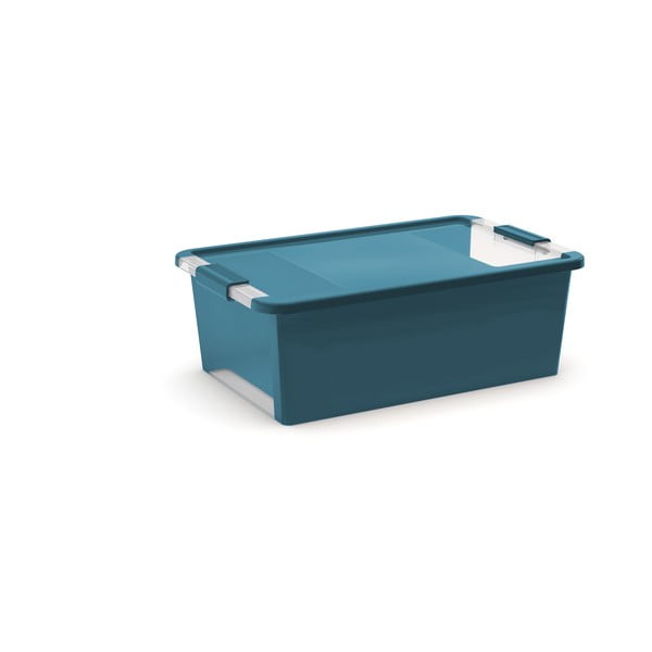 Plastový úložný box s víkem v petrolejové barvě 55x35x19 cm Bi-Box – KIS