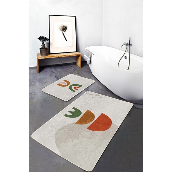 Béžové koupelnové předložky v sadě 2 ks 60x100 cm – Mila Home-image-3