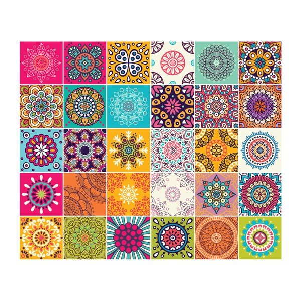 Sada 30 samolepek na nábytek Ambiance Tiles Stickers For Furniture Lopez, 20 x 20 cm-image-2