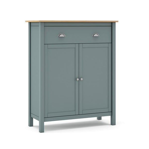 Komoda šedozelená z borovicového dřeva 90x110x40 cm Misti – Marckeric-image-3