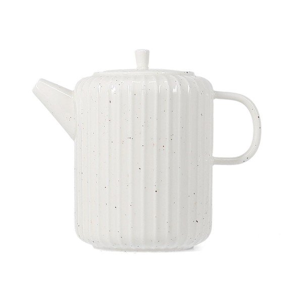 Bílá konvice na čaj z kostního porcelánu 540 ml Ora Gloss – Salt&Pepper