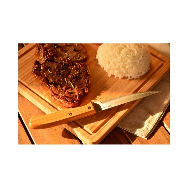 Steakový nůž s bambusovou rukojetí Bambum Yukon Mix-image-1