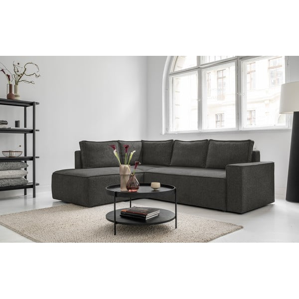 Antracitová rozkládací rohová pohovka (levý roh) Brave Dave – Miuform-image-3