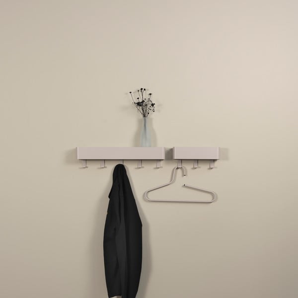 Taupe kovový nástěnný věšák s poličkou 52 cm Dax Play – Spinder Design-image-1
