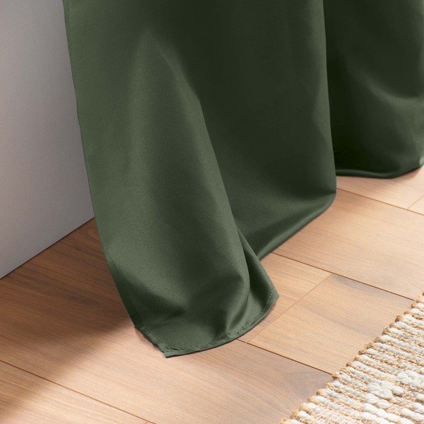 Khaki závěs z mikrovlákna 140x280 cm Absolu – douceur d'intérieur-image-4