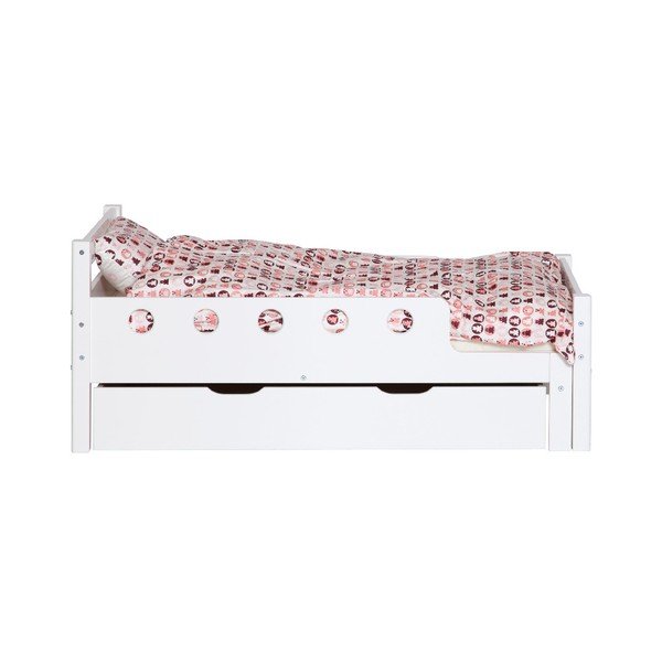 Bílý šuplík pod dětskou postel 70x140 cm White Junior – Flexa-image-2