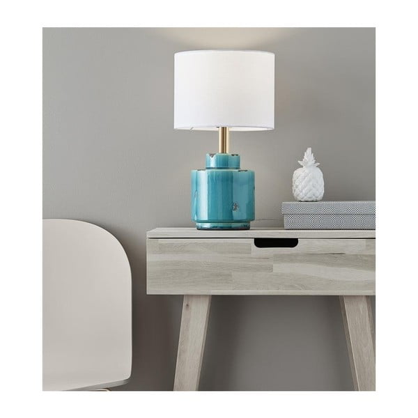 Modro-bílá stolní lampa Markslöjd Cous-image-3