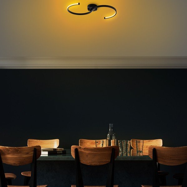 Černé LED stropní svítidlo 25x10 cm Es – Opviq lights-image-4