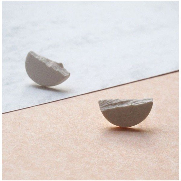 Zelené porcelánové náušnice dsnú Curve-image-1
