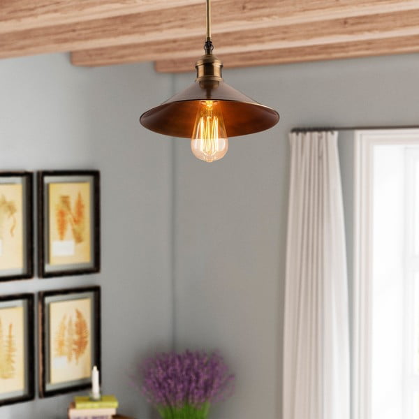 Stropní svítidlo v bronzové barvě s kovovým stínidlem ø 24 cm Berceste – Opviq lights-image-1