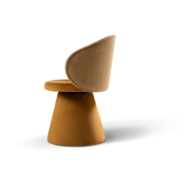 Sametové křeslo v hořčicové barvě Inez – Micadoni -image-3