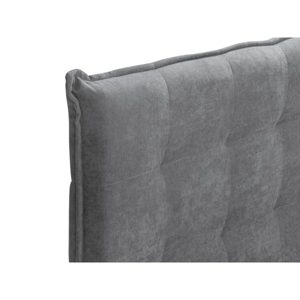 Šedá boxspring postel s úložným prostorem 200x200 cm Echaveria – Mazzini Beds-image-4