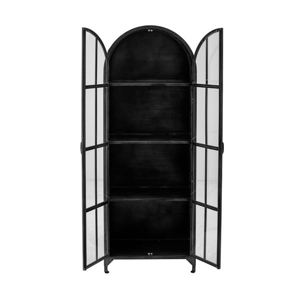 Černá kovová vitrína 56,5x152,5 cm Papole – Bloomingville-image-3