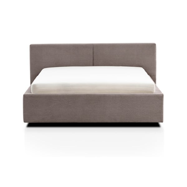 Světle hnědá čalouněná dvoulůžková postel bez roštu 140x200 cm Cube – Meise Möbel-image-3