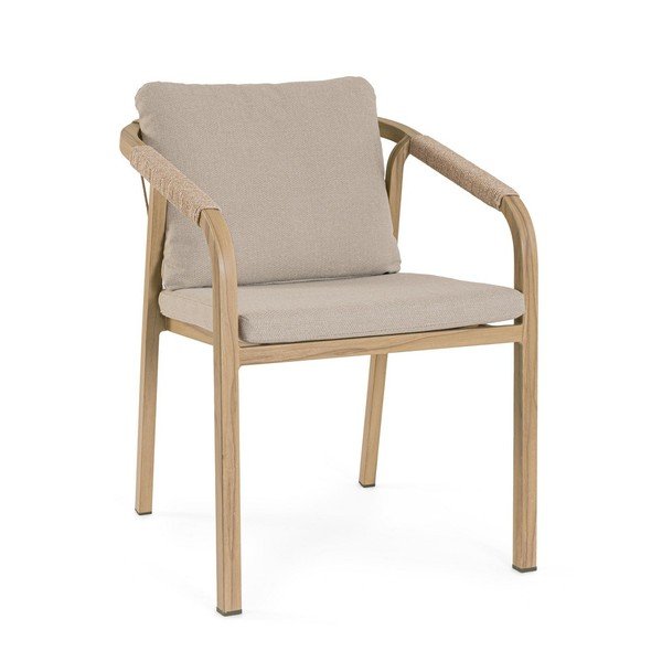 Kovová zahradní židle v přírodní barvě Kalimera – Bizzotto