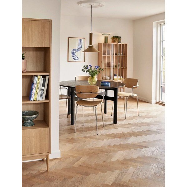 Kovová jídelní židle s područkami/stohovatelná v přírodní barvě Arch – Hübsch-image-3