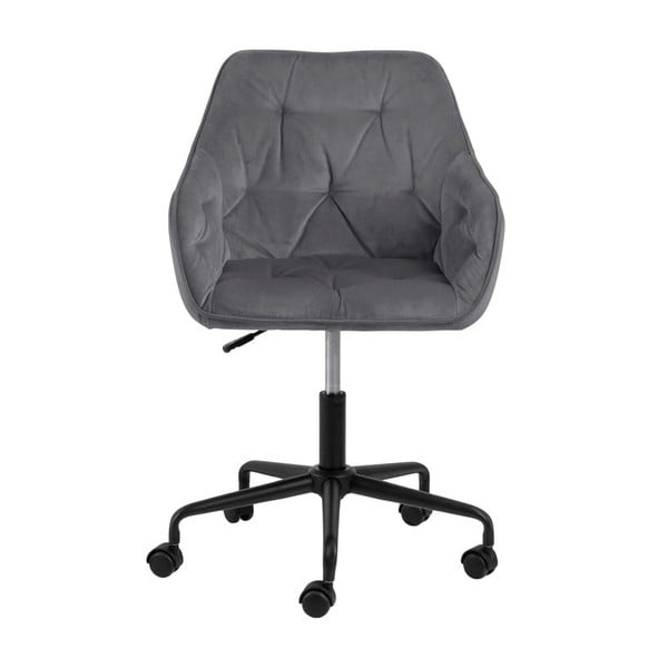 Šedá kancelářská židle se sametovým povrchem Actona Brooke-image-3