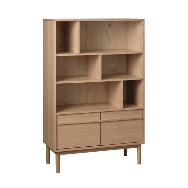 Knihovna v dekoru dubu v přírodní barvě 140x90 cm Ponza – Unique Furniture-image-2