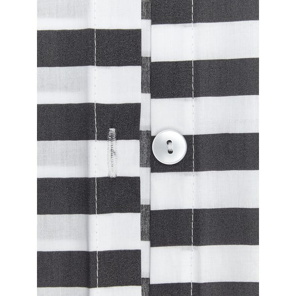 Šedo-bílé povlečení na jednolůžko z bavlněného perkálu Westwing Collection Yuliya, 135 x 200 cm-image-1