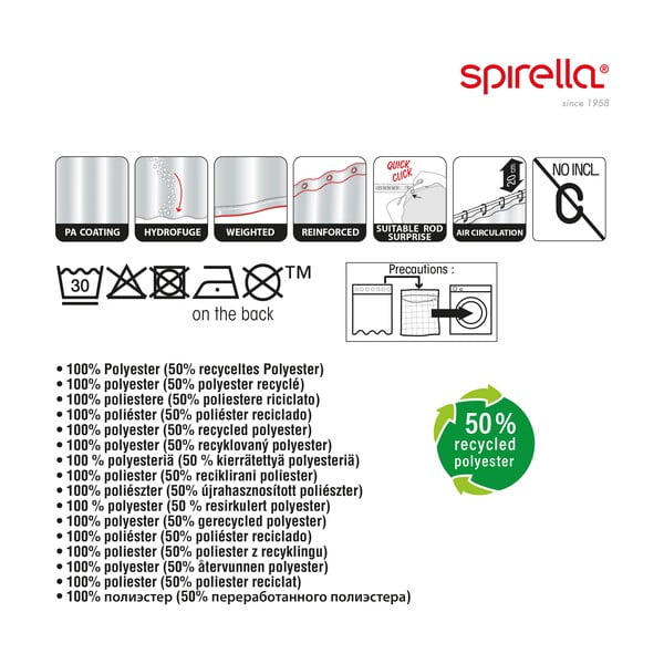 Sprchový závěs 180x200 cm Jaya – Spirella-image-1