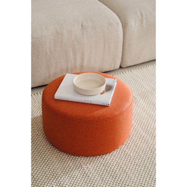 Vlněný taburet v terakotové barvě Folk – noo.ma-image-1