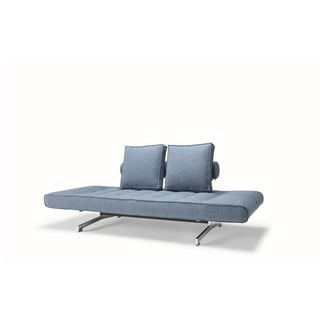 Světle modrá polohovatelná lenoška Innovation Ghia Chrome Mixed Dance Light Blue