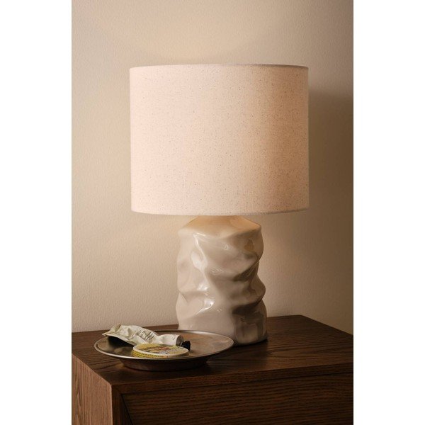Šedá keramická stolní lampa (výška 40 cm) Milera – Jotex-image-1