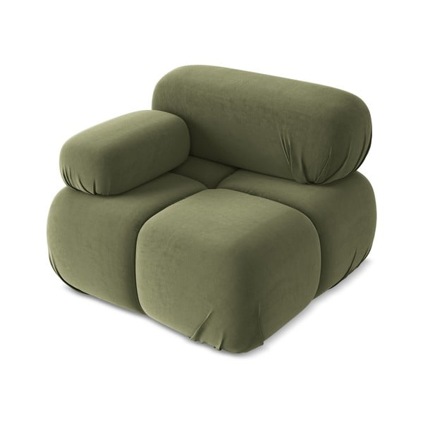 Světle zelený sametový modul pohovky (levý roh) Lokua – Makamii-image-2