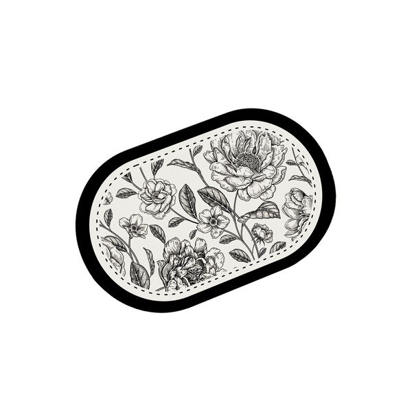 Černobílá koupelnová předložka 60x100 cm Rasse – Foutastic