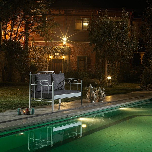 Zahradní lounge set v bílé a tmavě šedé barvě pro 4 Hatkus – Floriane Garden-image-1