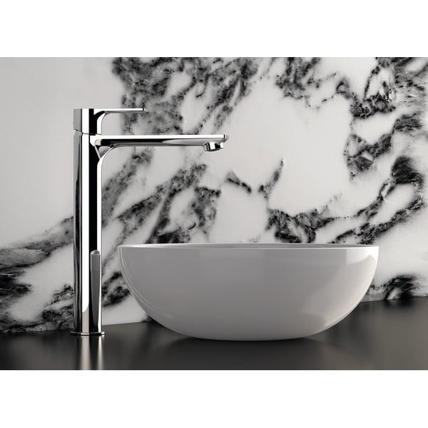 Stojánková umyvadlová baterie v leskle stříbrné barvě Pax – Sapho-image-1