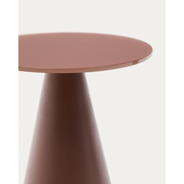 Kulatý odkládací stolek se skleněnou deskou ø 30 cm Wilshire – Kave Home-image-3
