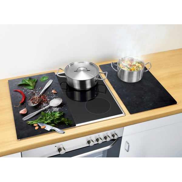 Kryty na sporák z tvrzeného skla v sadě 2 ks 52x30 cm Basil – Allstar-image-1