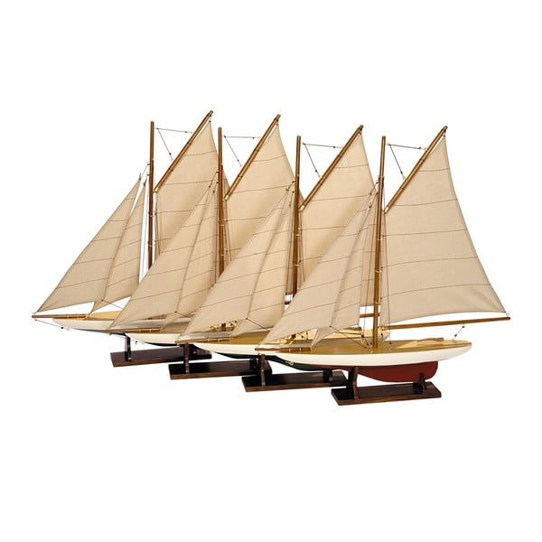 Set 4 ks modelů lodí Yachts