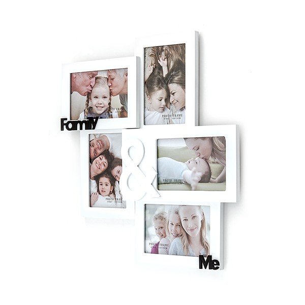 Dřevěný nástěnný fotorámeček Tomasucci Family And Me, pro fotografie 10 x 15 cm-image-1