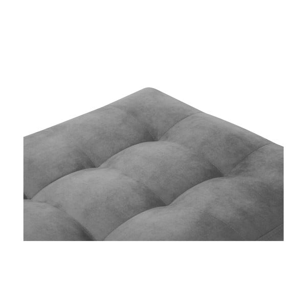 Světle šedá sametová podnožka Milo Casa Santo-image-4