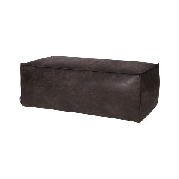 Černá podnožka z imitace kůže Rodeo – WOOOD-image-2