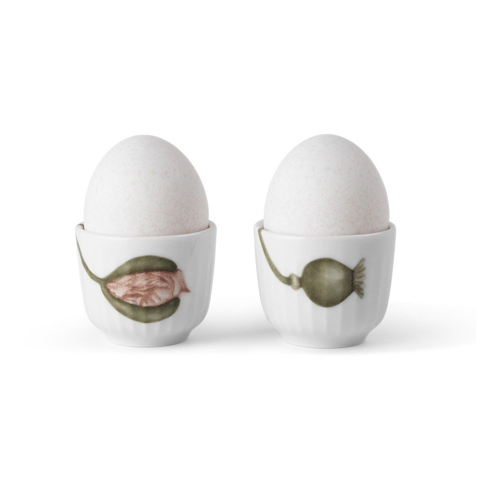 Porcelánové stojánky na vajíčka v sadě 2 ks Hammershøi Poppy – Kähler Design