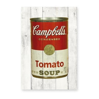 Nástěnná cedule z borovicového dřeva Really Nice Things Tomato Soup, 40 x 60 cm