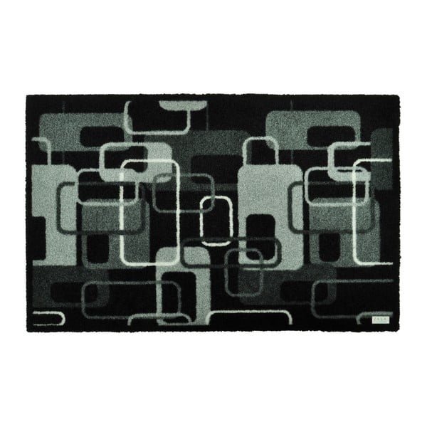 Šedočerná rohožka Zala Living Design Funky Grey Black Retro, 50 x 70 cm