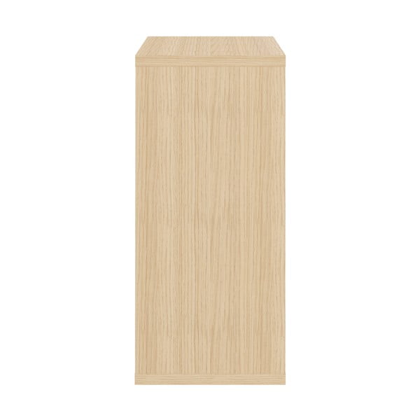 Černá nízká šatní skříň v dekoru dubu 113x113 cm Hugo - TemaHome-image-4