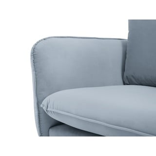 Světle modré sametové křeslo Vienna – Cosmopolitan Design