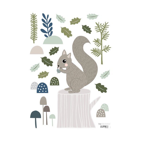 Arch samolepek 30x42 cm Squirrel – Lilipinso
