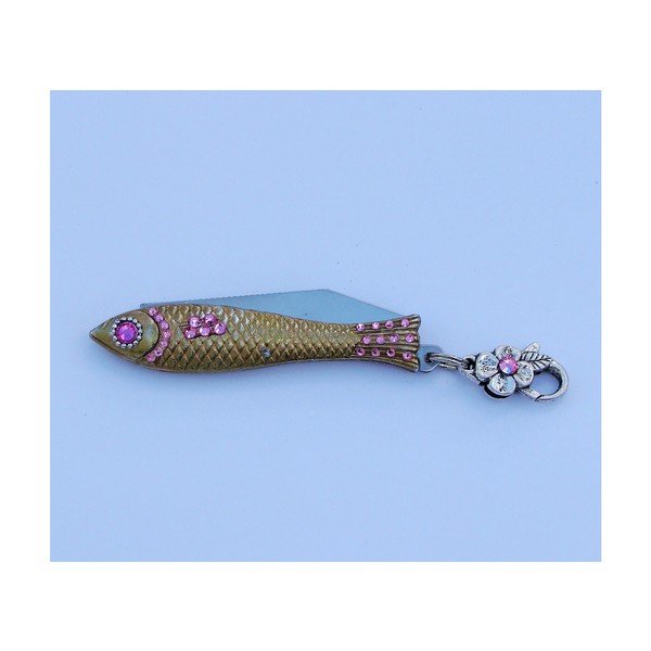 Dárkové balení 2 nožíků rybička Růžové a modré krystaly, v plechové krabičce-image-1