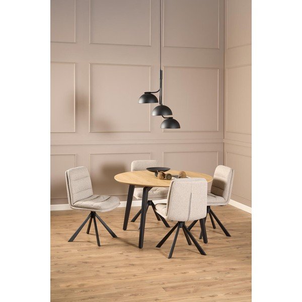 Kulatý jídelní stůl s deskou v dubovém dekoru ø 120 cm Cadiz – Actona-image-3