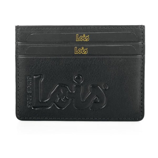 Pánské kožené pouzdro na kreditky a vizitky LOIS no. 398, černé