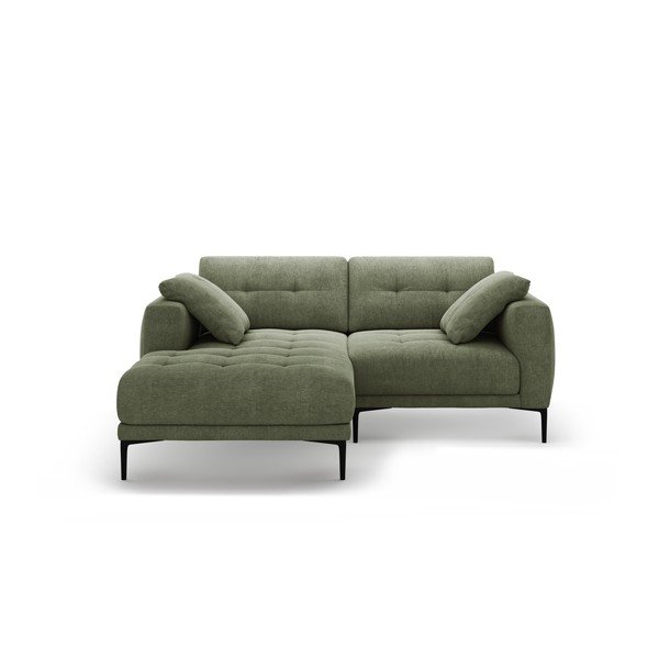 Zelená rohová pohovka (levý roh/s lenoškou) Bemy – Micadoni 