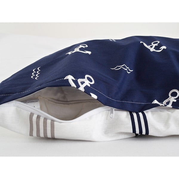 Tmavě modré krepové povlečení na jednolůžko 140x200 cm Exclusive – B.E.S.-image-4