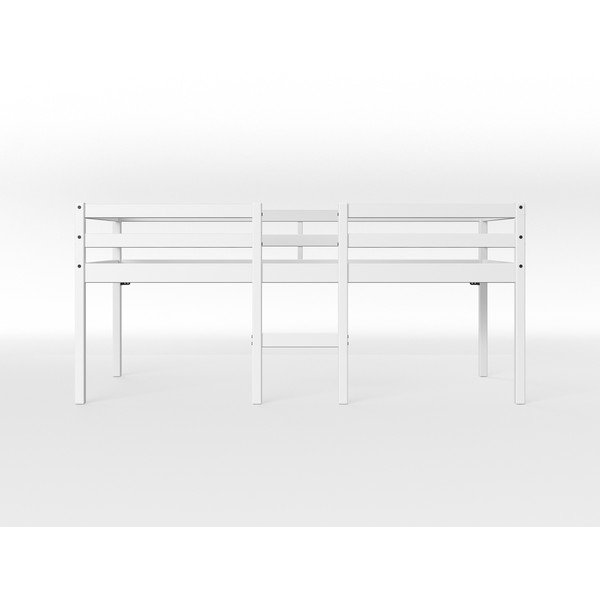 Bílá vyvýšená dětská postel z borovicového dřeva Flexa White, 90 x 200 cm-image-1
