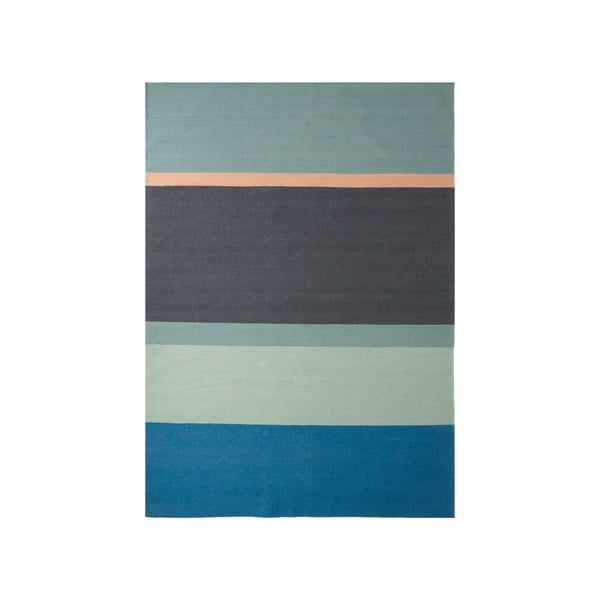 Vlněný koberec Lux Blue, 80x150 cm